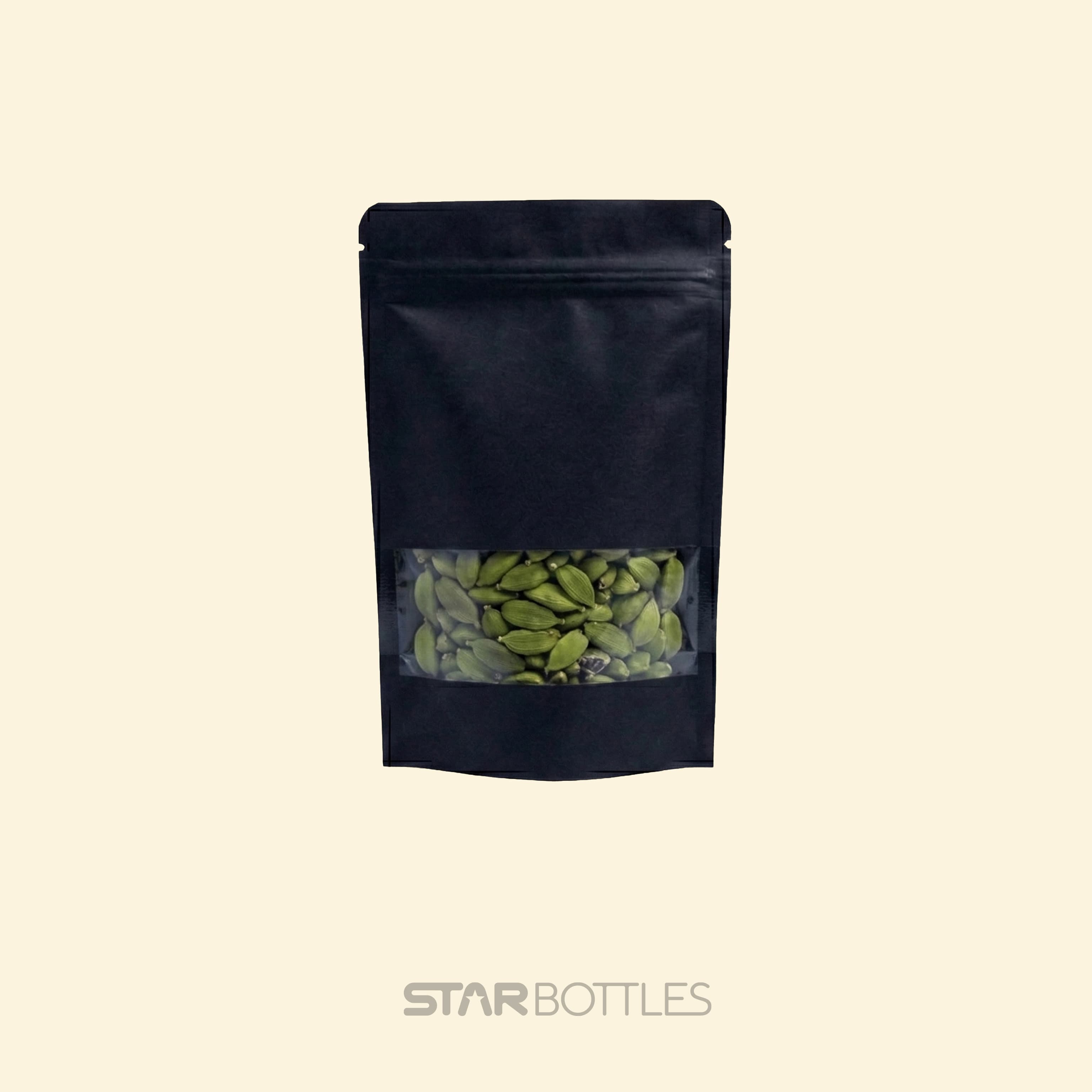 SA - 200 GM Window Pouch Black Zip